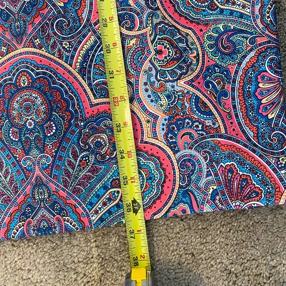 Tommy Hilfiger Crewneck Sleeveless Paisley Print Scuba Sheath Mini Dress bodycon - Picture 7 of 9